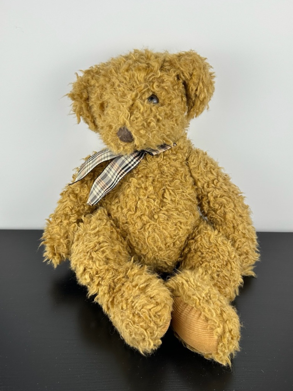 Russ Berrie Kensington Teddy Bear 14” Large Brown Plush Stuffed Animal Plaid Bow